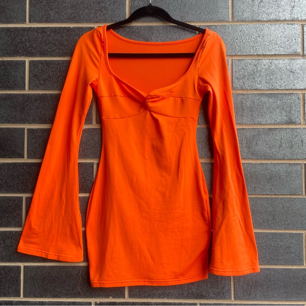 Orange Long Sleeve Women's Top